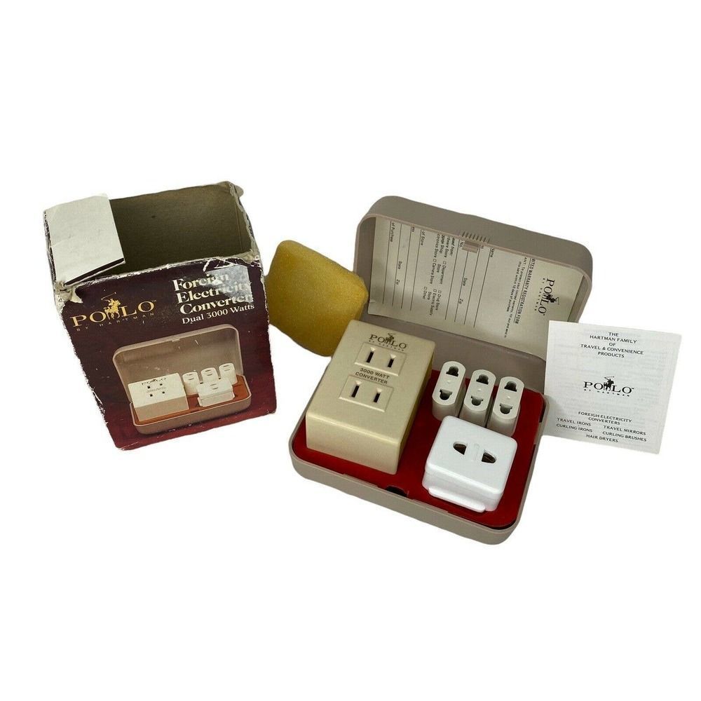 Polo By Hartman Foreign Electricity Converter Dual 3000 Watts Complete In Box RL